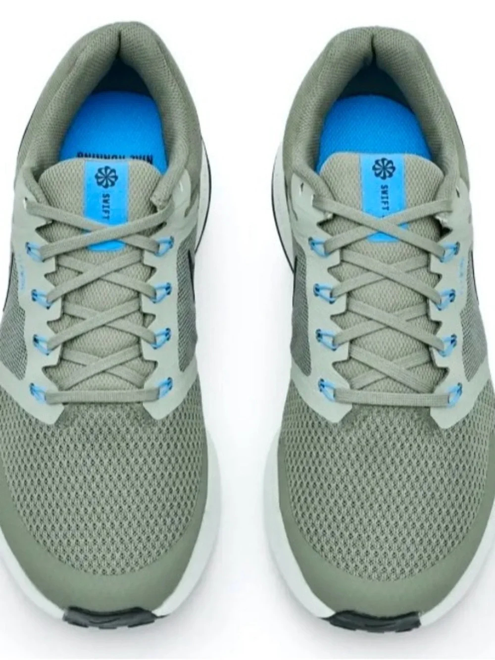 Men’s Nike Run Swift 3 Running Shoes Sneakers Size 8 Olive Green / Blue/ White